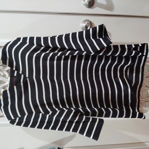 Black and White Striped Top